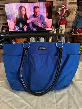 Baggallini Royal Blue Tote with Black Handles